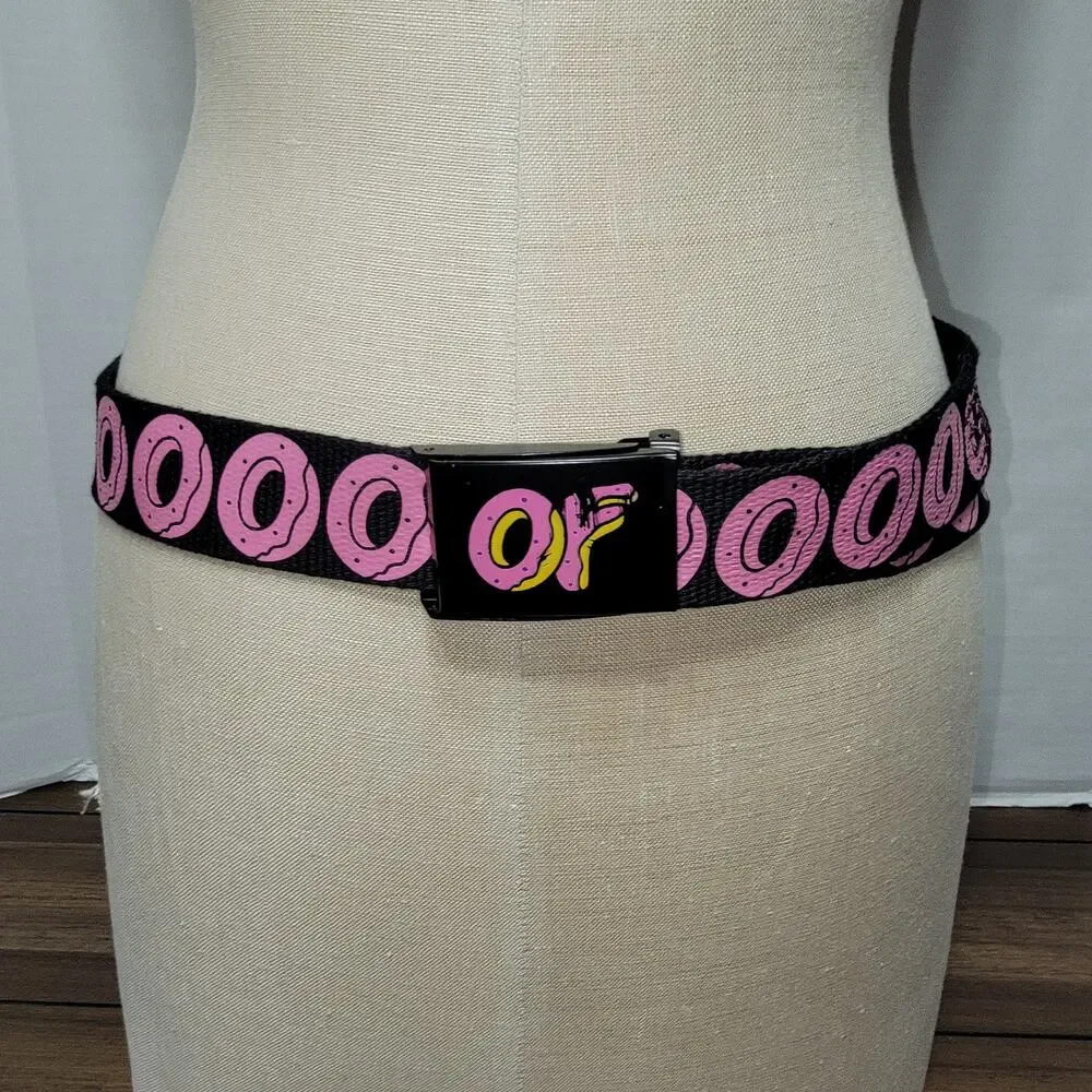 Tyler The Creator Odd Future Black & Pink Donut Belt 48